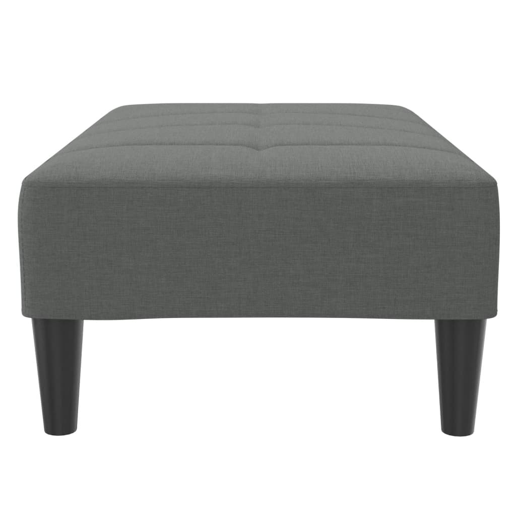 Repose-pied gris foncé 77x55x31 cm tissu - XIOS