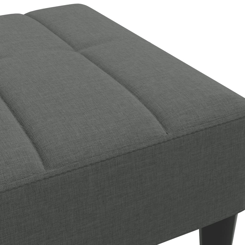 Repose-pied gris foncé 77x55x31 cm tissu - XIOS