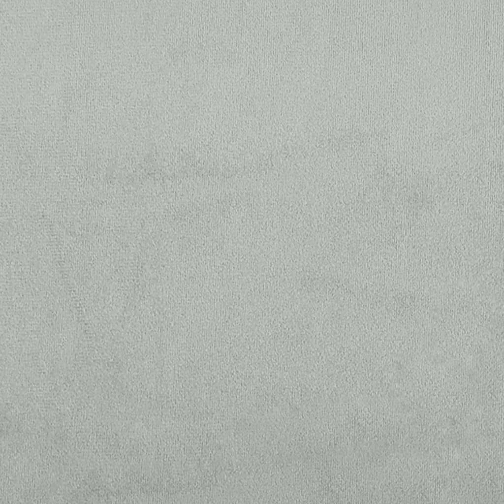 Repose-pied gris clair 77x55x31 cm velours XIOS