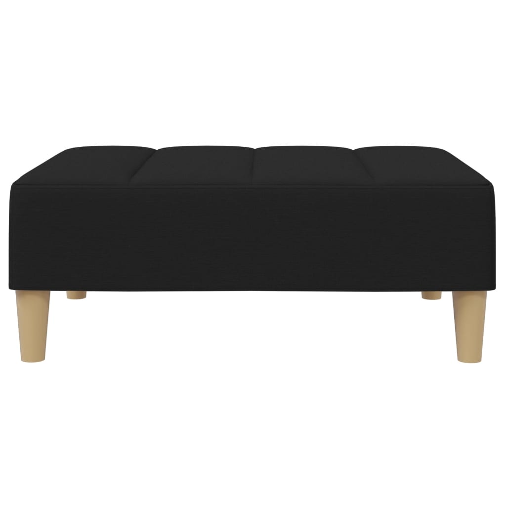 Repose-pied noir 77x55x31 cm tissu - XIOS