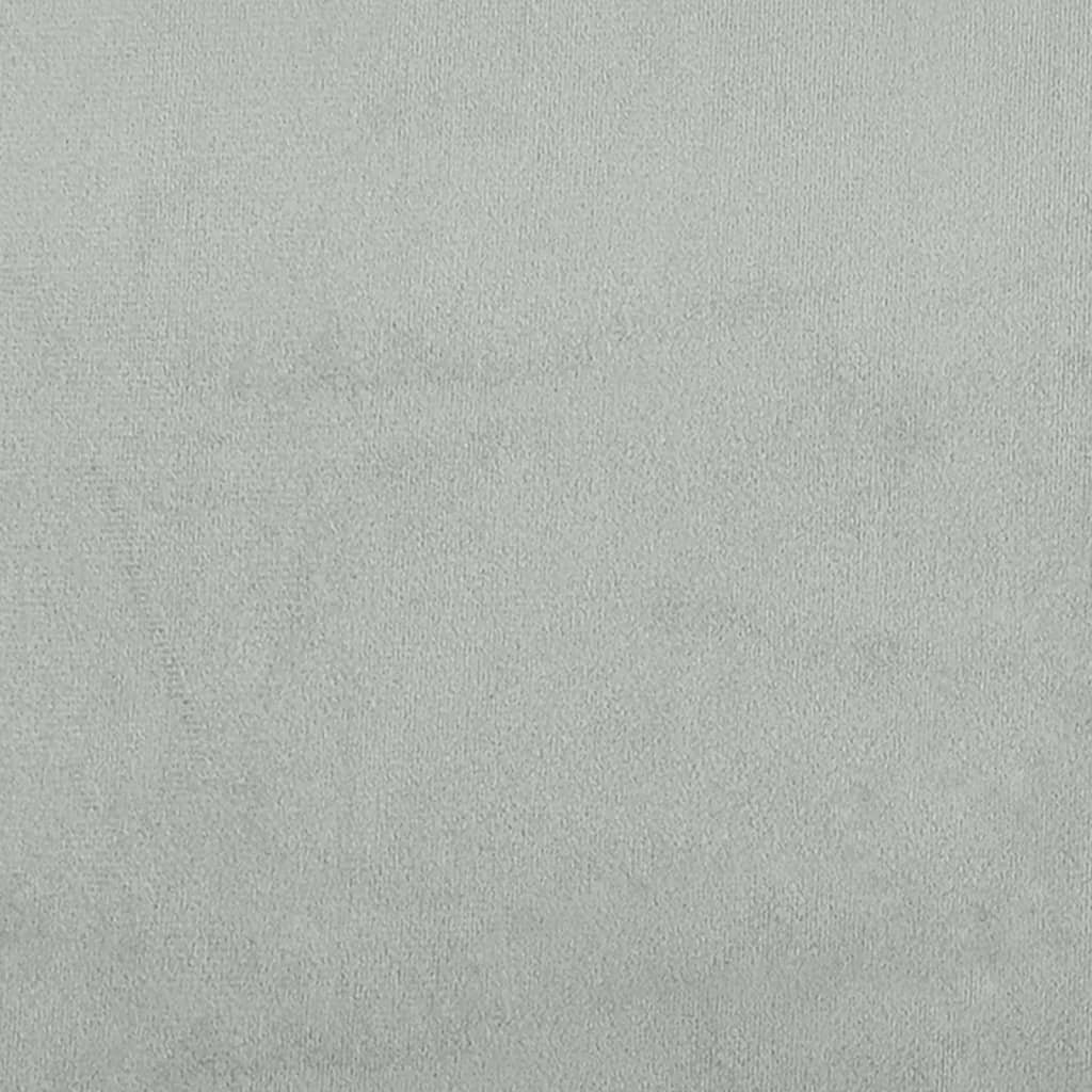 Repose-pied gris clair 77x55x31 cm velours XIOS