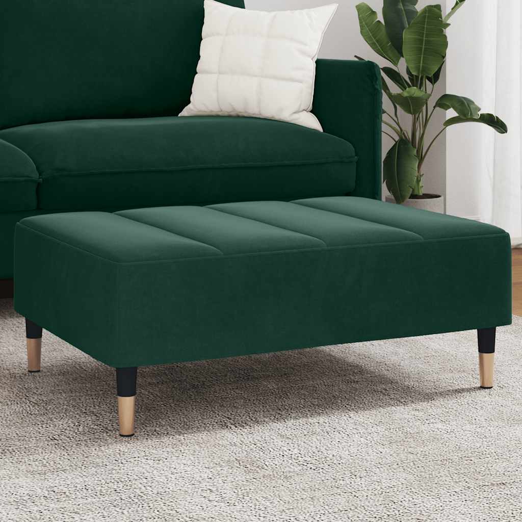 Repose-pied vert foncé 77x55x31 cm velours