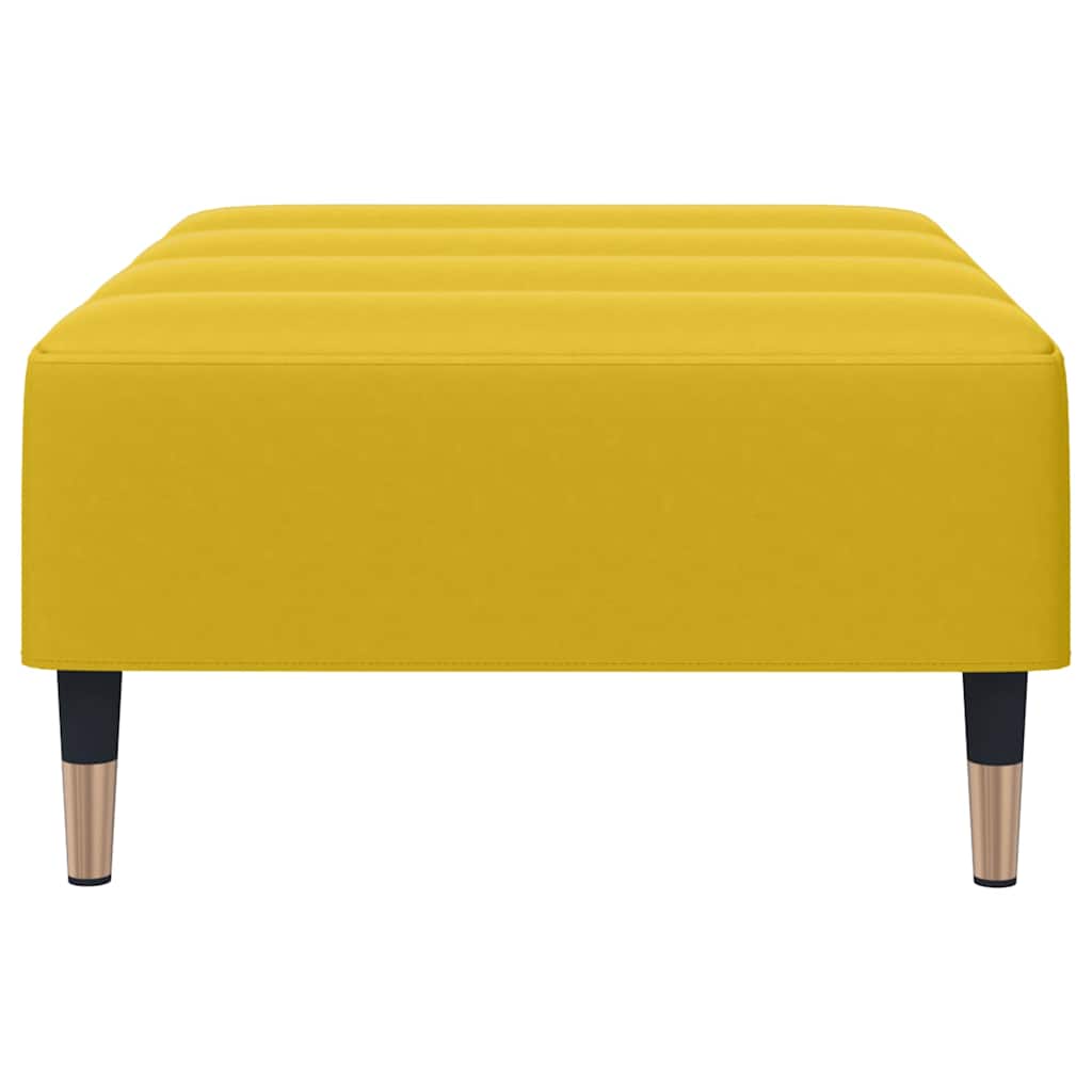 Repose-pied jaune 77x55x31 cm velours - XIOS