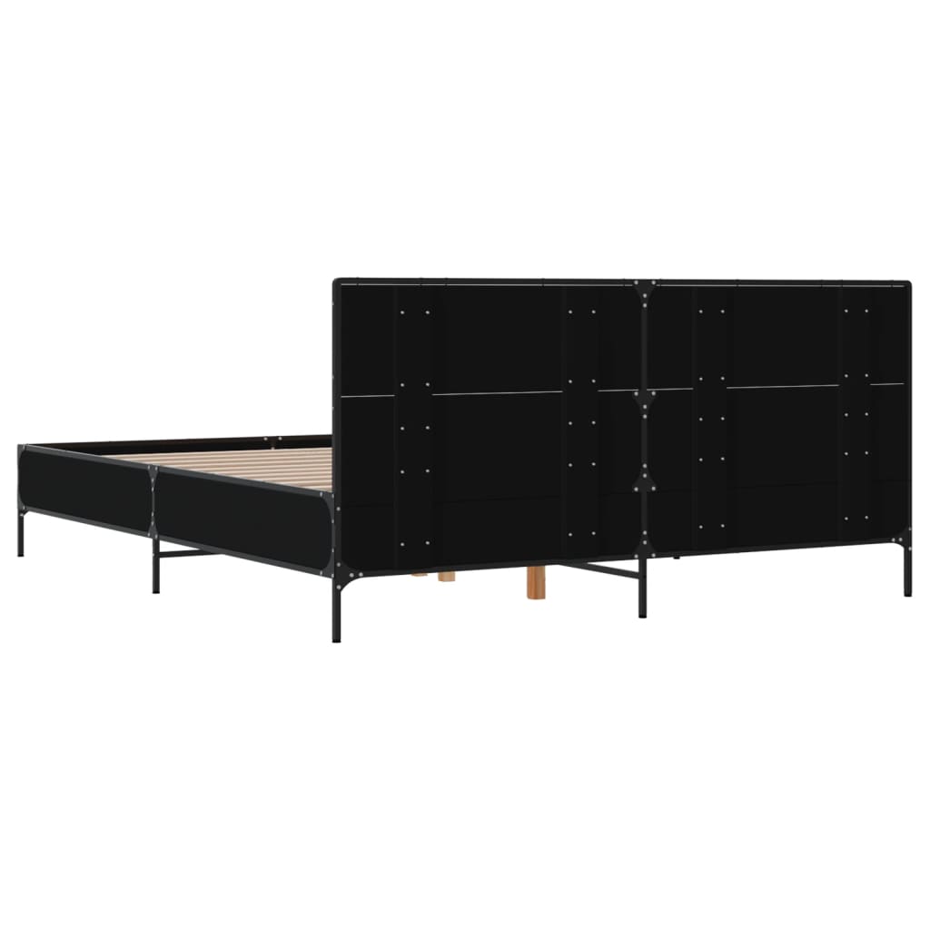 Cadre de lit sans matelas noir 120x200 cm - XIOS