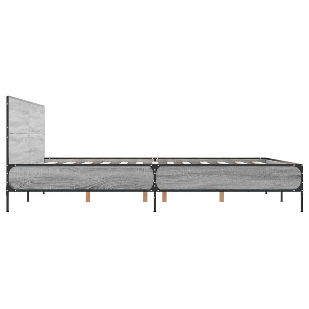 Cadre de lit sans matelas sonoma gris 120x200 cm - XIOS