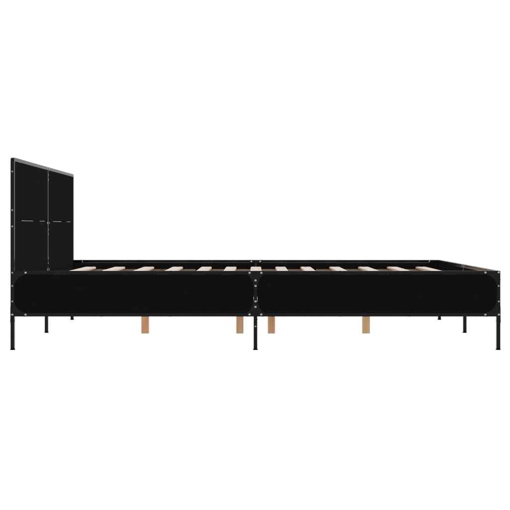 Cadre de lit sans matelas noir 140x200 cm - XIOS
