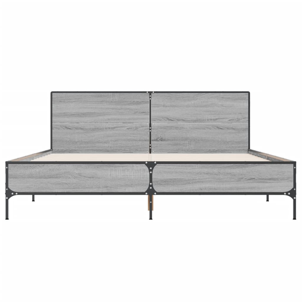 Cadre de lit sans matelas sonoma gris 140x200 cm - XIOS