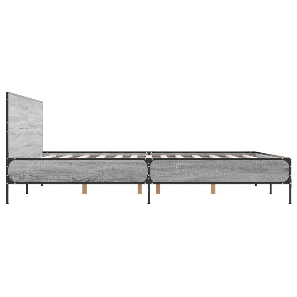 Cadre de lit sans matelas sonoma gris 140x200 cm - XIOS