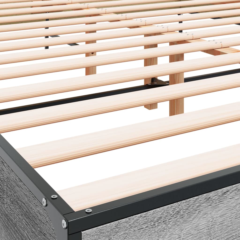 Cadre de lit sans matelas sonoma gris 140x200 cm - XIOS