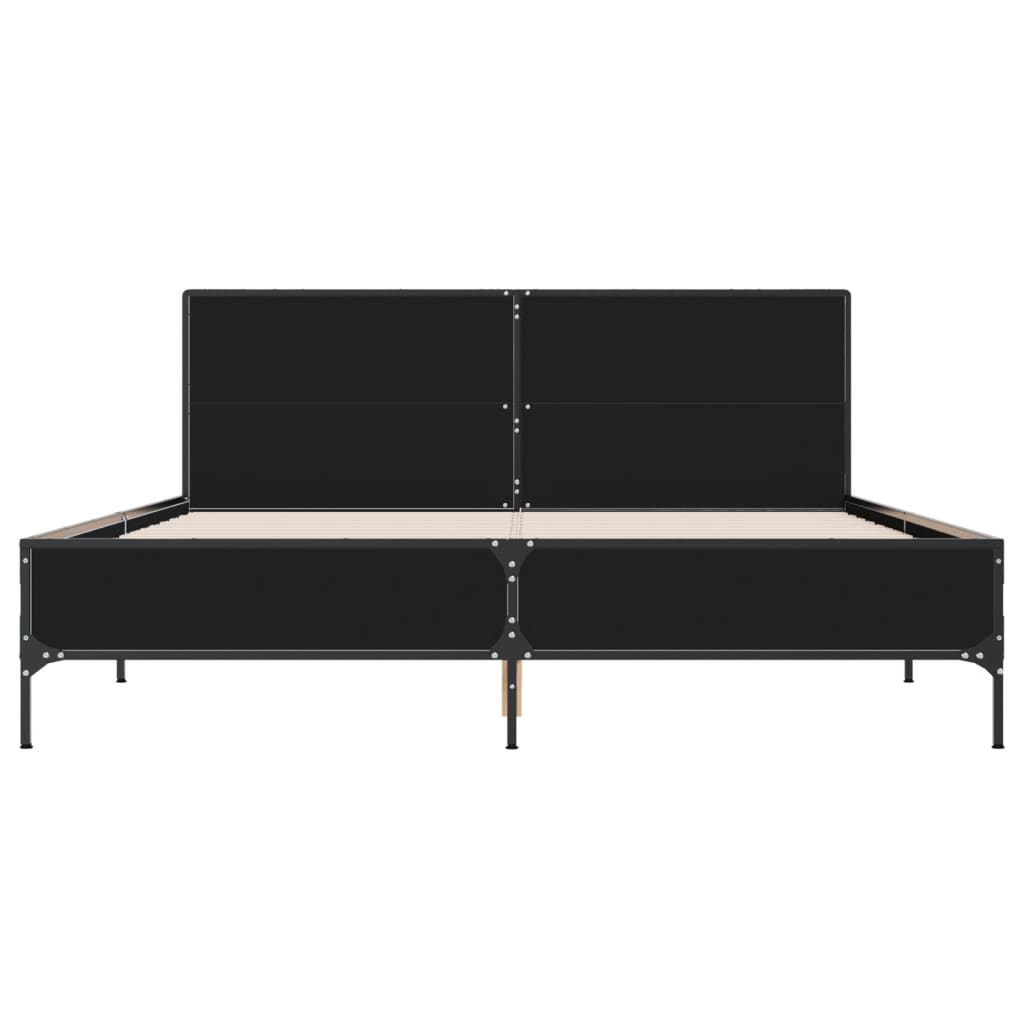 Cadre de lit sans matelas noir 150x200 cm - XIOS