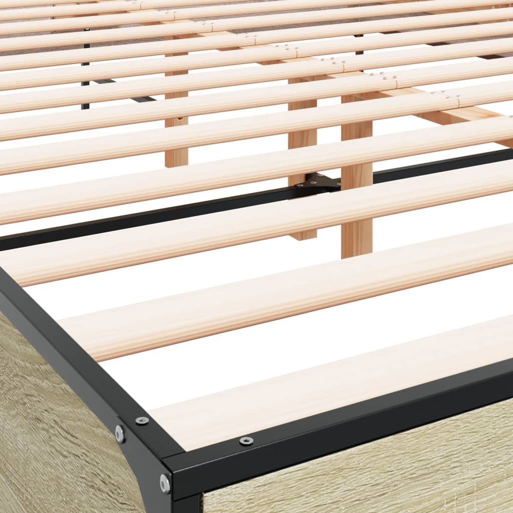 Cadre de lit sans matelas chêne sonoma 150x200 cm - XIOS