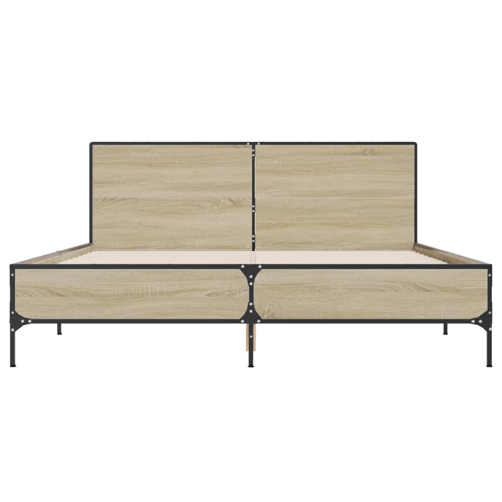 Cadre de lit sans matelas chêne sonoma 160x200 cm - XIOS