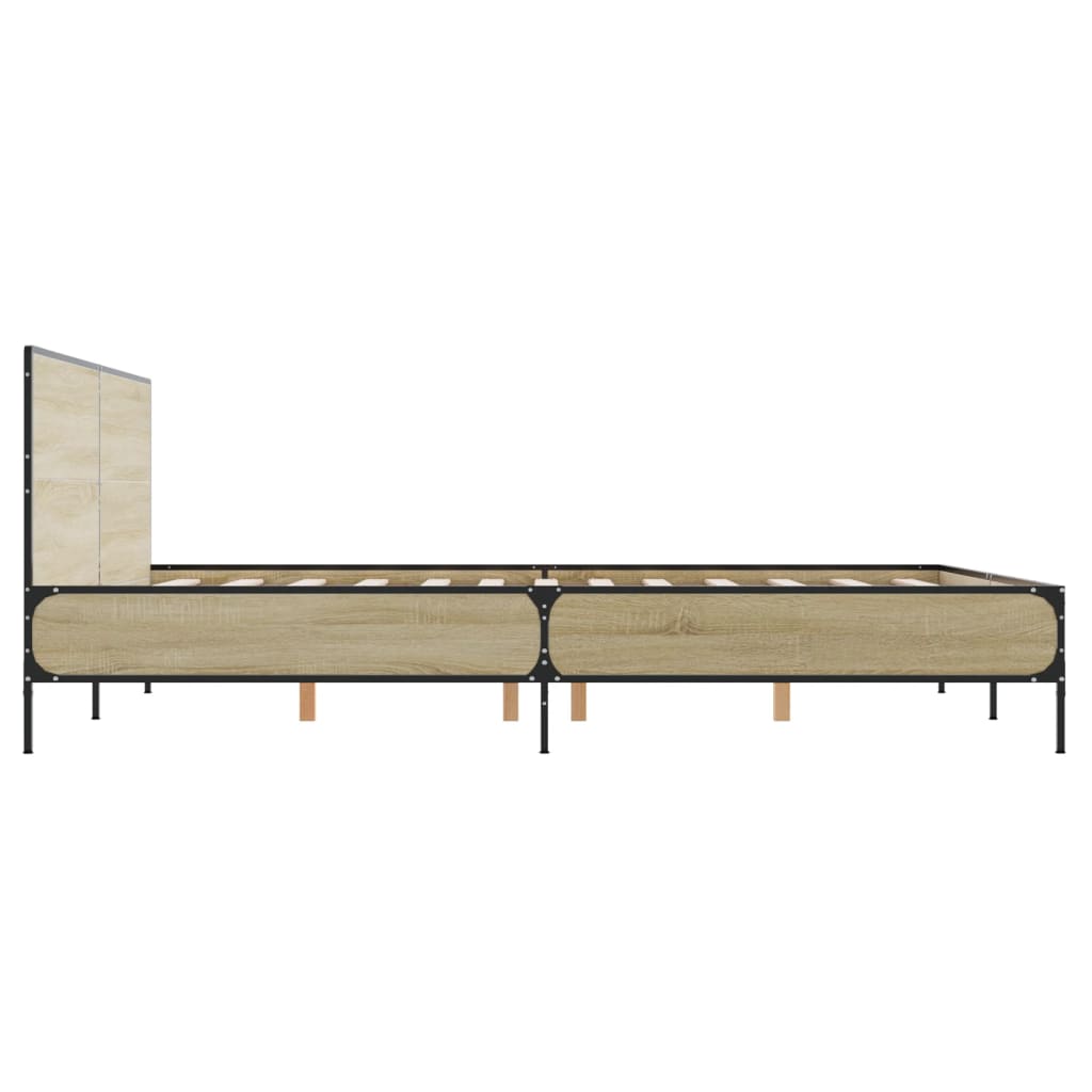 Cadre de lit sans matelas chêne sonoma 160x200 cm - XIOS