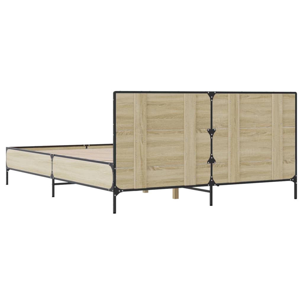 Cadre de lit sans matelas chêne sonoma 160x200 cm - XIOS