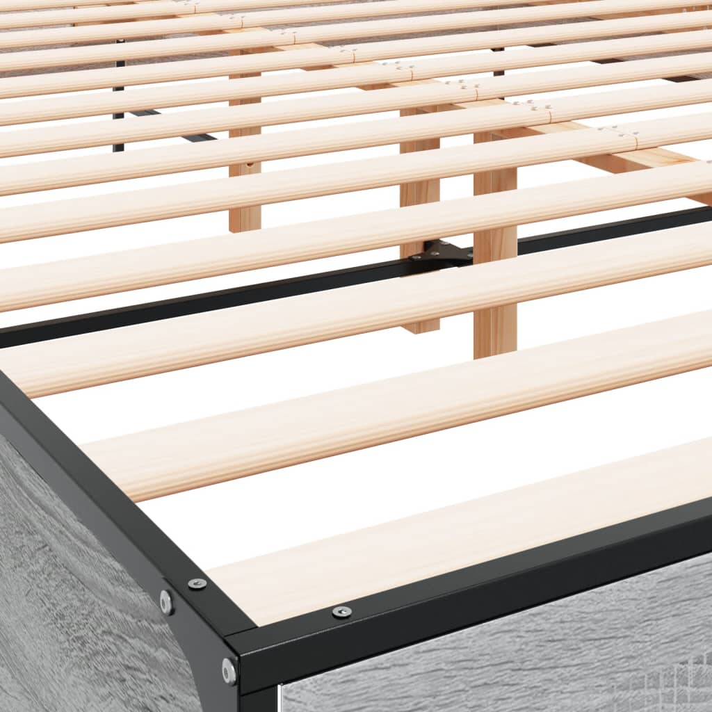 Cadre de lit sans matelas sonoma gris 160x200 cm - XIOS