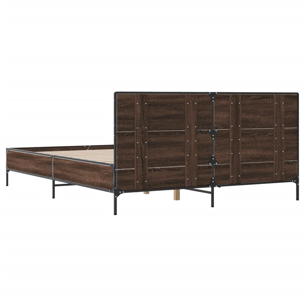 Cadre de lit sans matelas chêne marron 160x200 cm - XIOS
