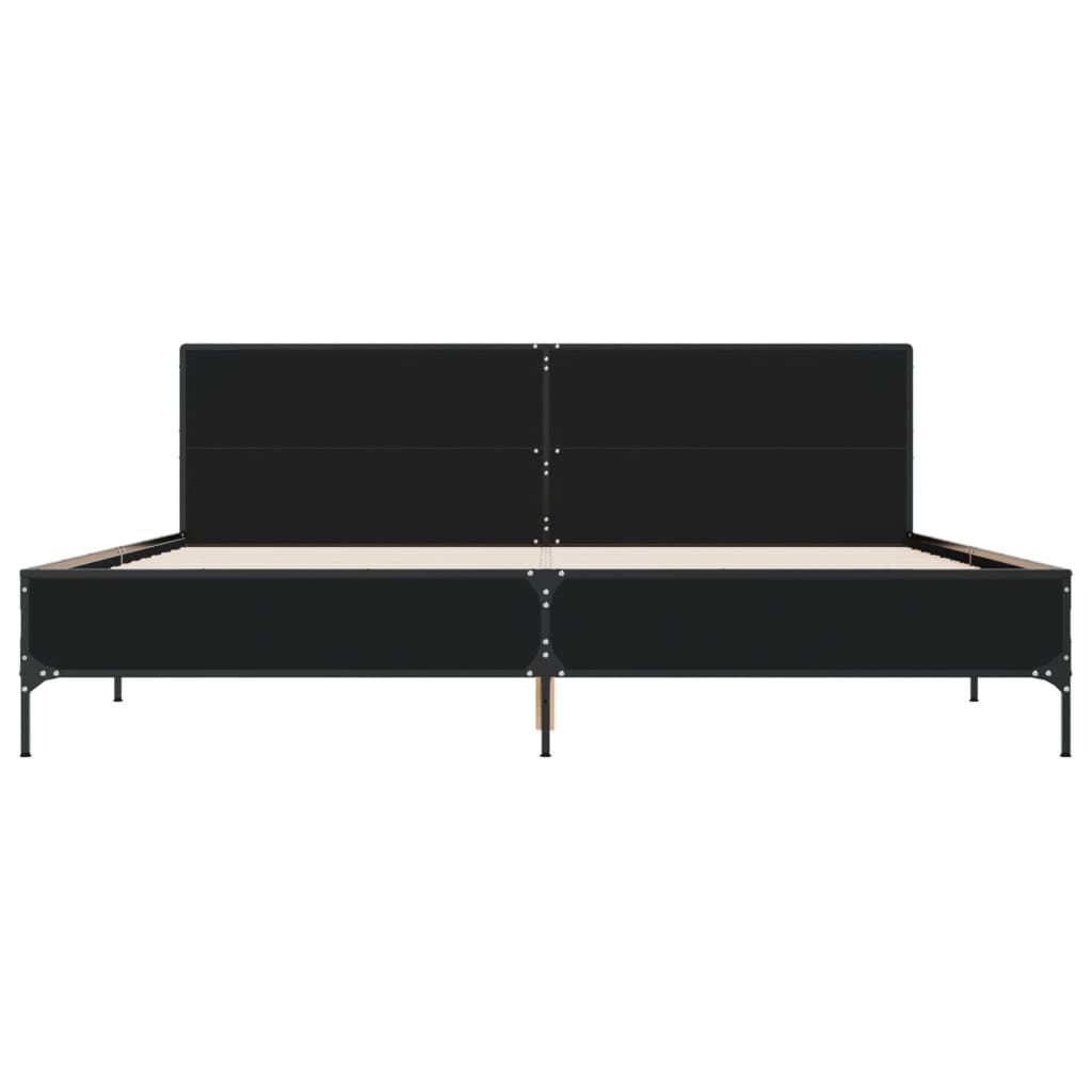 Cadre de lit sans matelas noir 180x200 cm - XIOS
