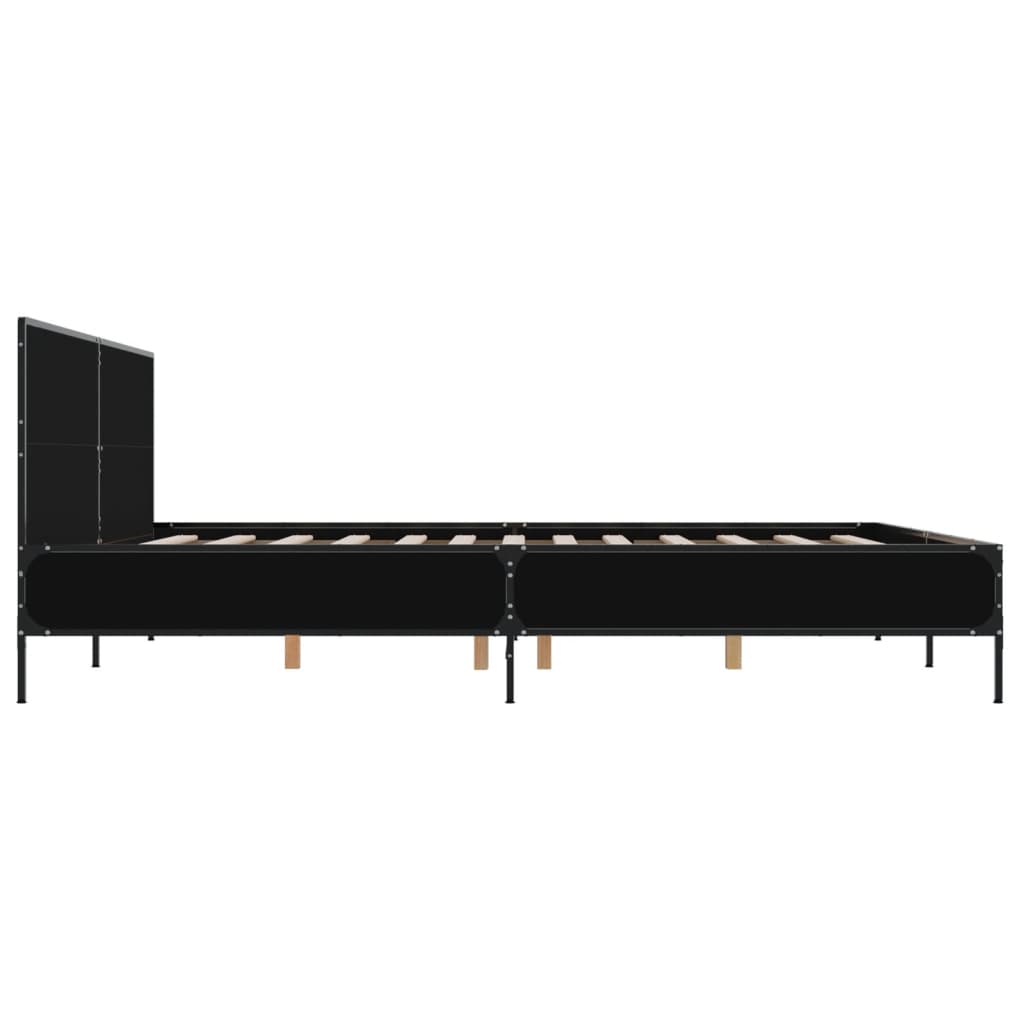 Cadre de lit sans matelas noir 180x200 cm - XIOS