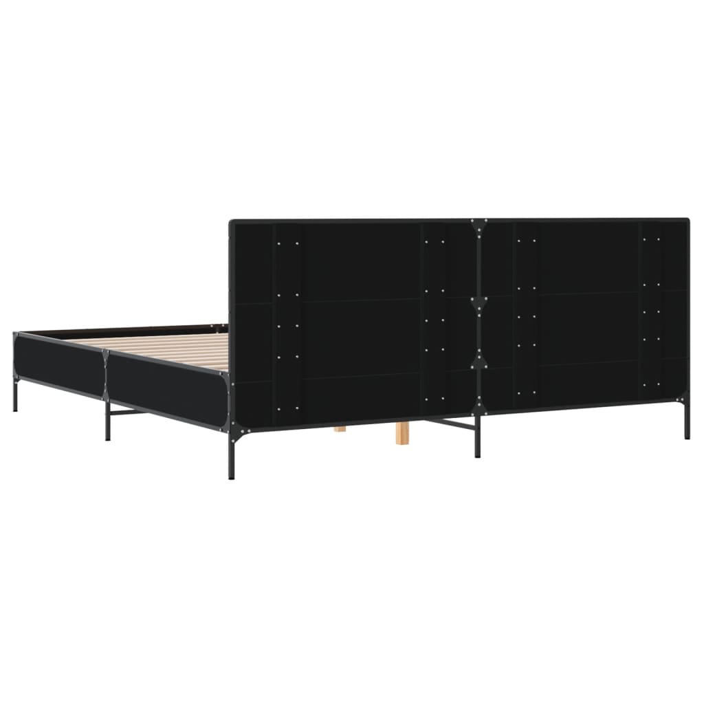 Cadre de lit sans matelas noir 180x200 cm - XIOS