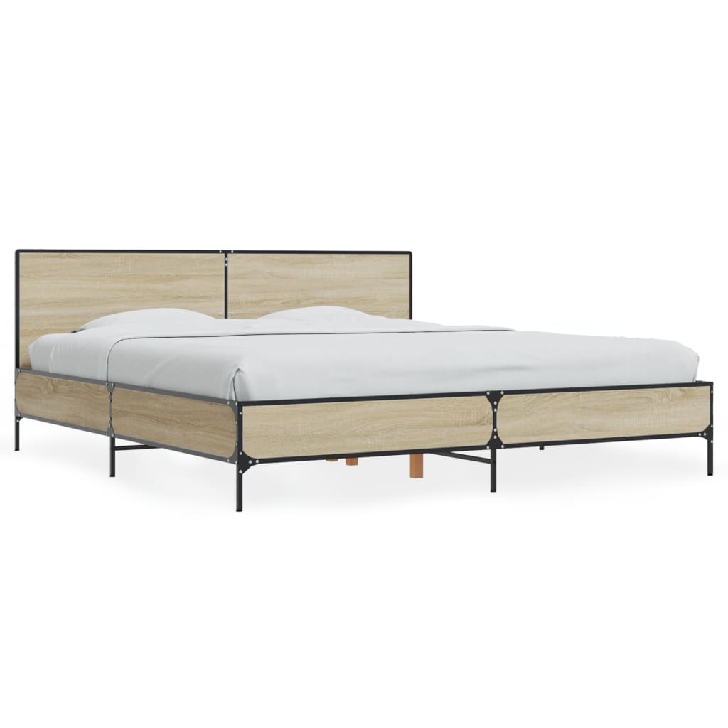 Cadre de lit sans matelas chêne sonoma 180x200 cm - XIOS