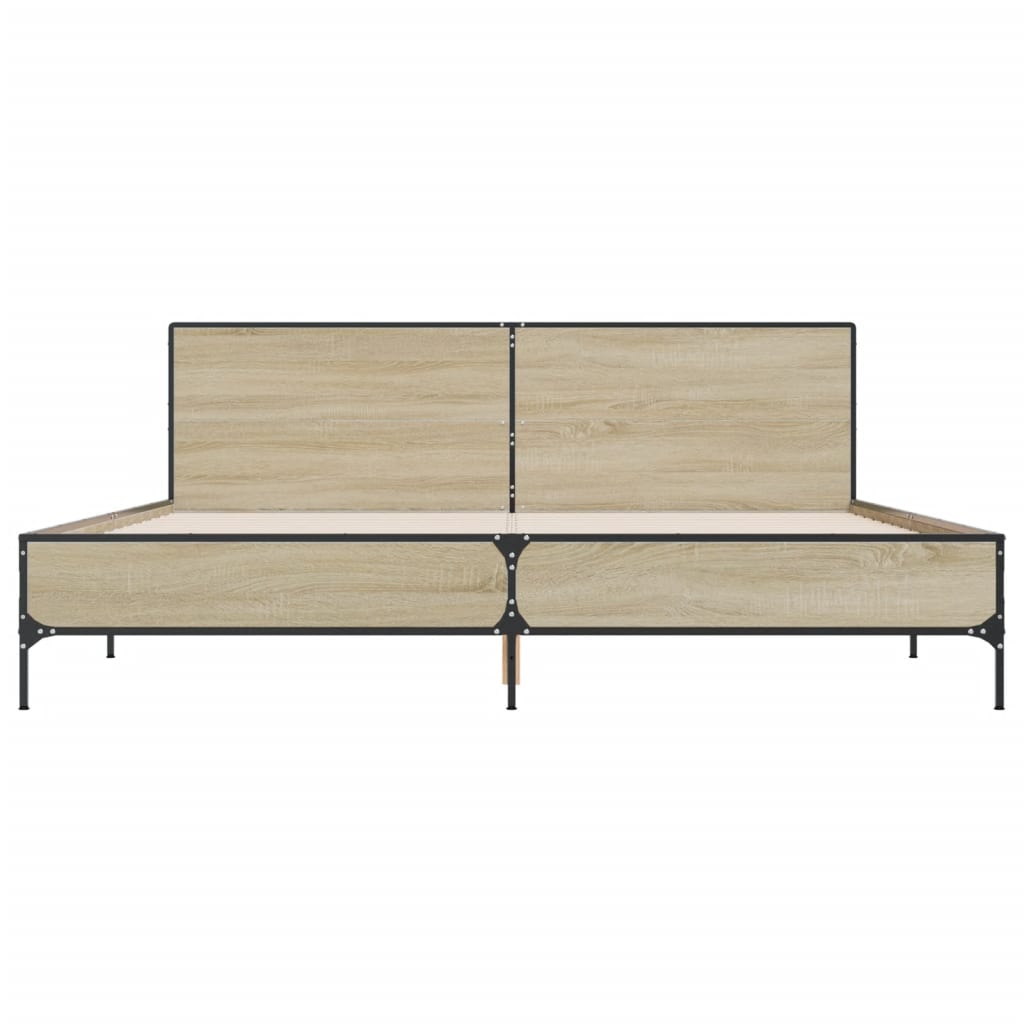 Cadre de lit sans matelas chêne sonoma 180x200 cm - XIOS
