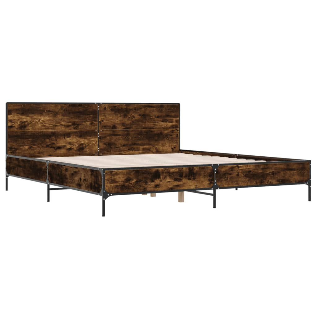 Cadre de lit sans matelas chêne fumé 180x200 cm - XIOS