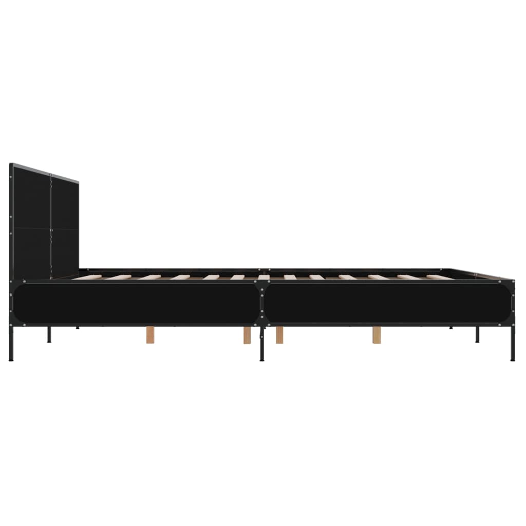 Cadre de lit sans matelas noir 200x200 cm - XIOS