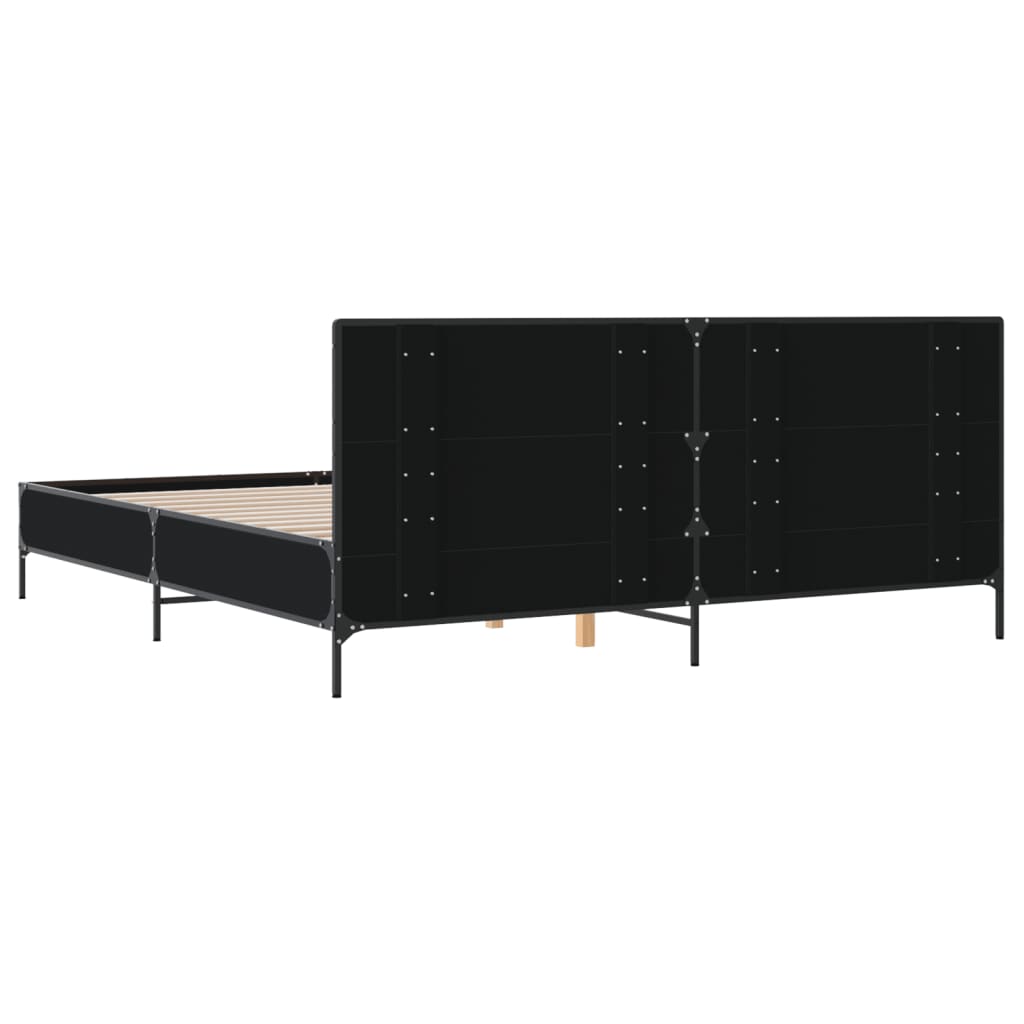 Cadre de lit sans matelas noir 200x200 cm - XIOS