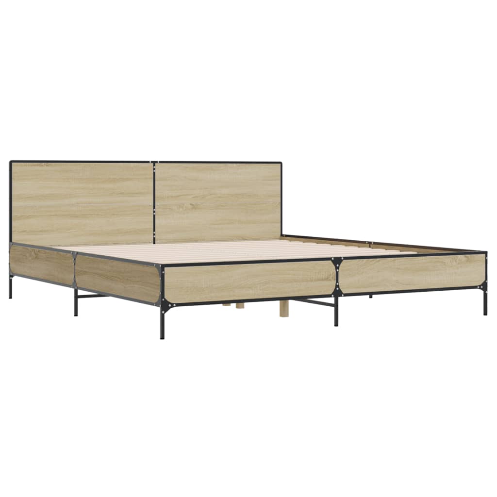 Cadre de lit sans matelas chêne sonoma 200x200 cm - XIOS