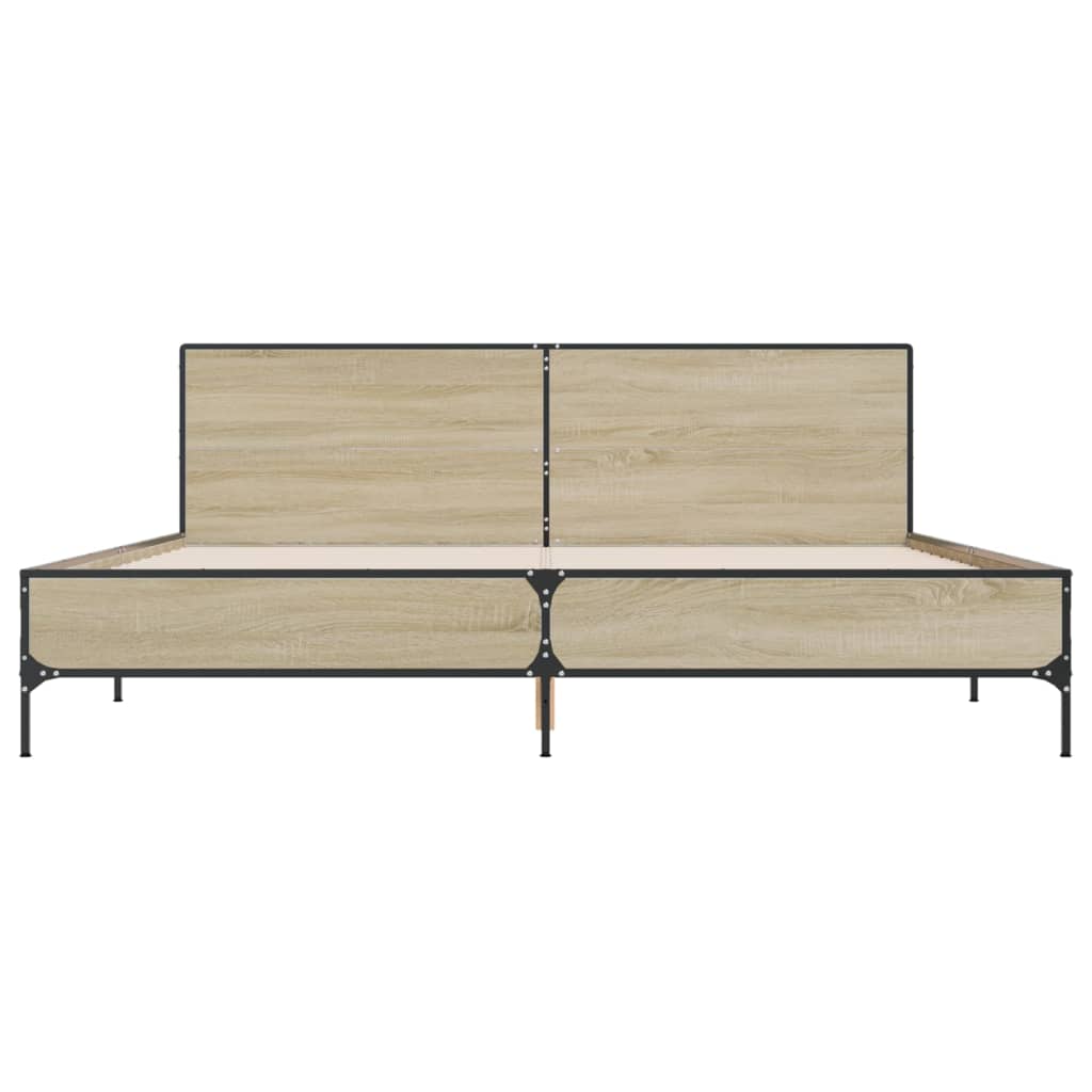 Cadre de lit sans matelas chêne sonoma 200x200 cm - XIOS