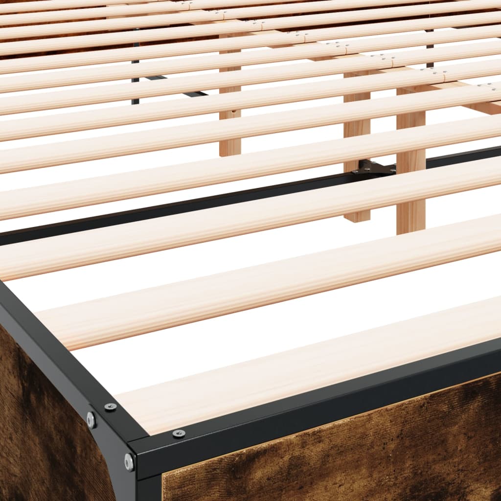 Cadre de lit sans matelas chêne fumé 200x200 cm - XIOS
