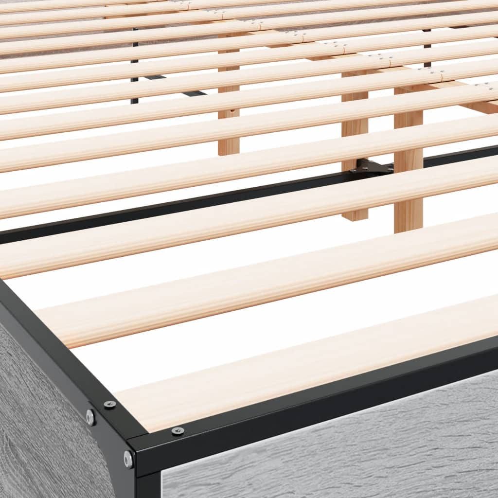 Cadre de lit sans matelas sonoma gris 200x200 cm - XIOS