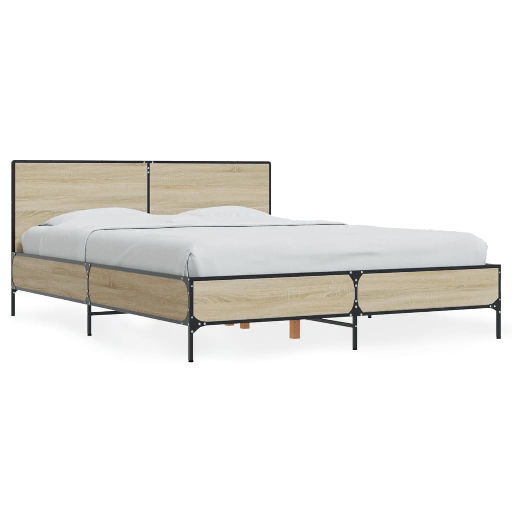 Cadre de lit sans matelas chêne sonoma 120x190 cm - XIOS