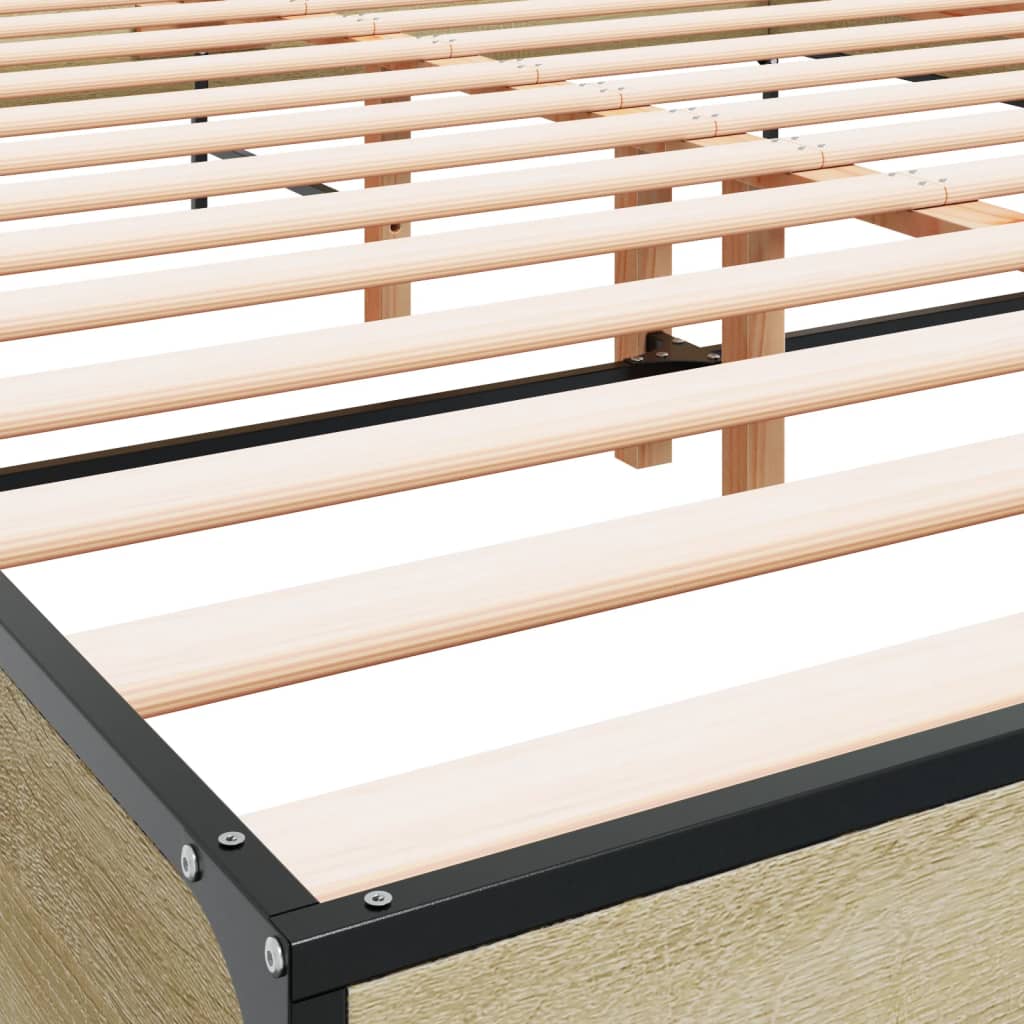 Cadre de lit sans matelas chêne sonoma 120x190 cm - XIOS