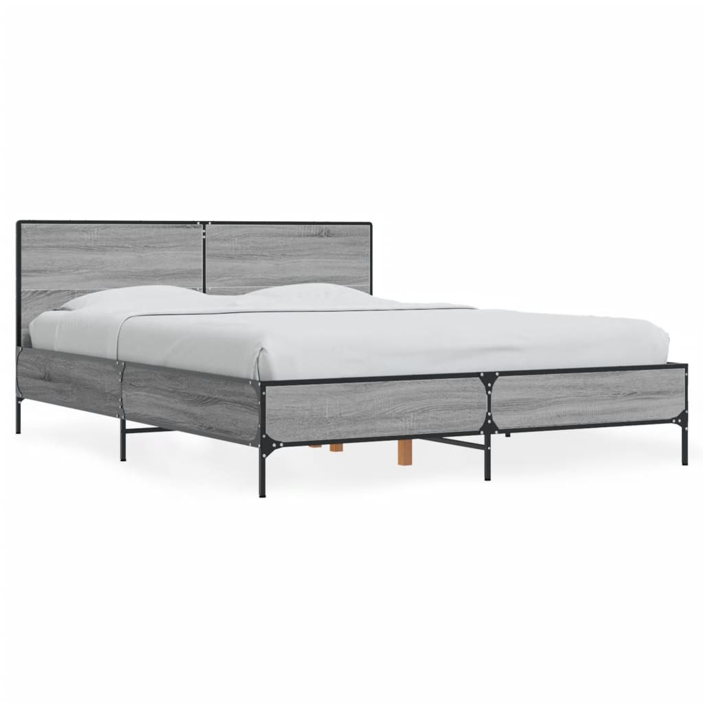 Cadre de lit sans matelas sonoma gris 120x190 cm - XIOS