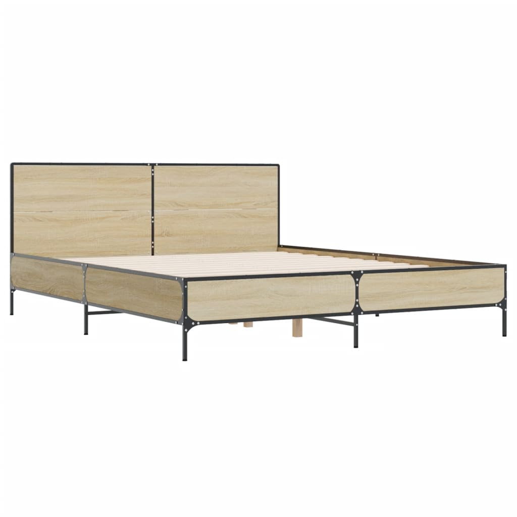 Cadre de lit sans matelas chêne sonoma 135x190 cm - XIOS