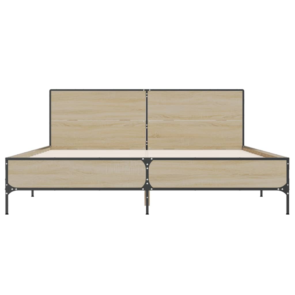 Cadre de lit sans matelas chêne sonoma 135x190 cm - XIOS