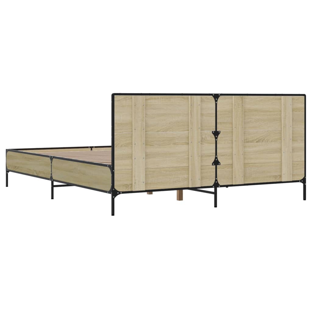 Cadre de lit sans matelas chêne sonoma 135x190 cm - XIOS