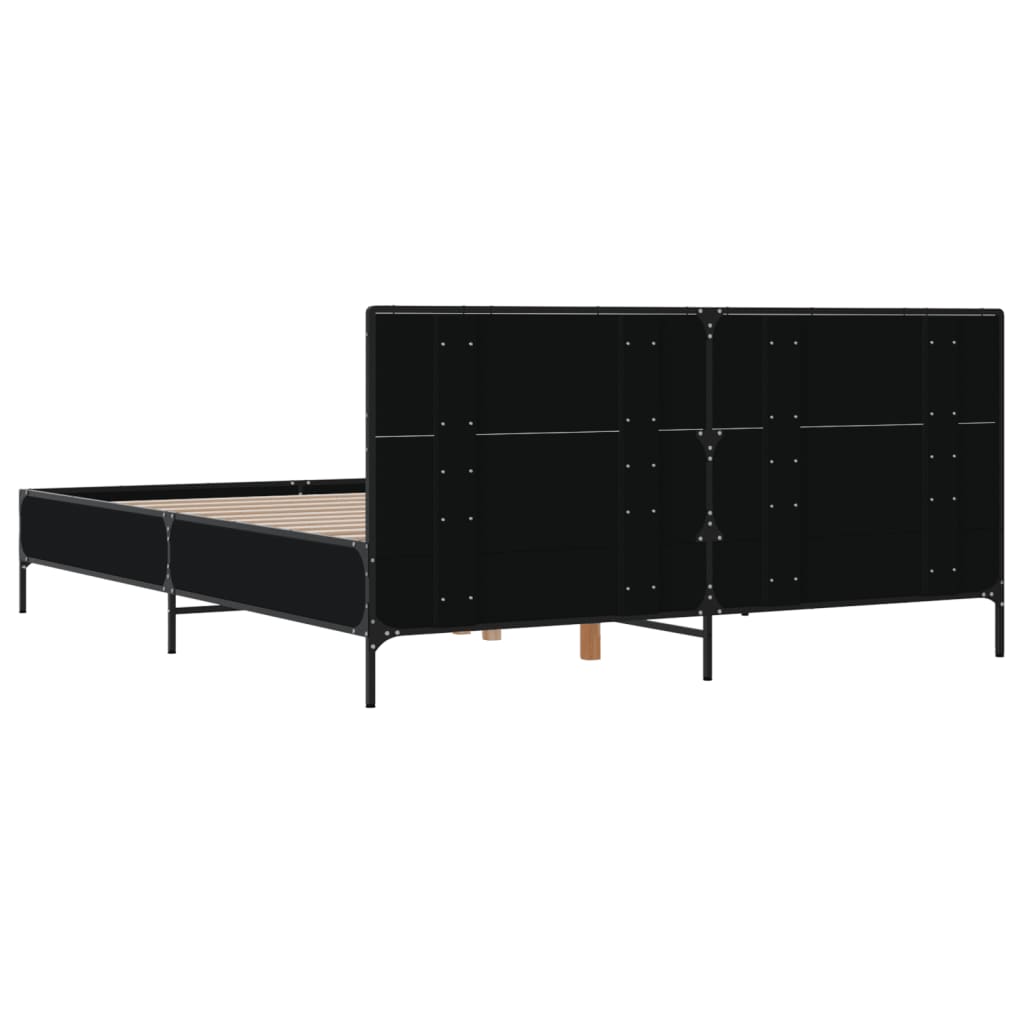 Cadre de lit sans matelas noir 140x190 cm - XIOS
