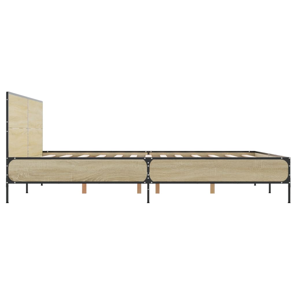 Cadre de lit sans matelas chêne sonoma 140x190 cm - XIOS