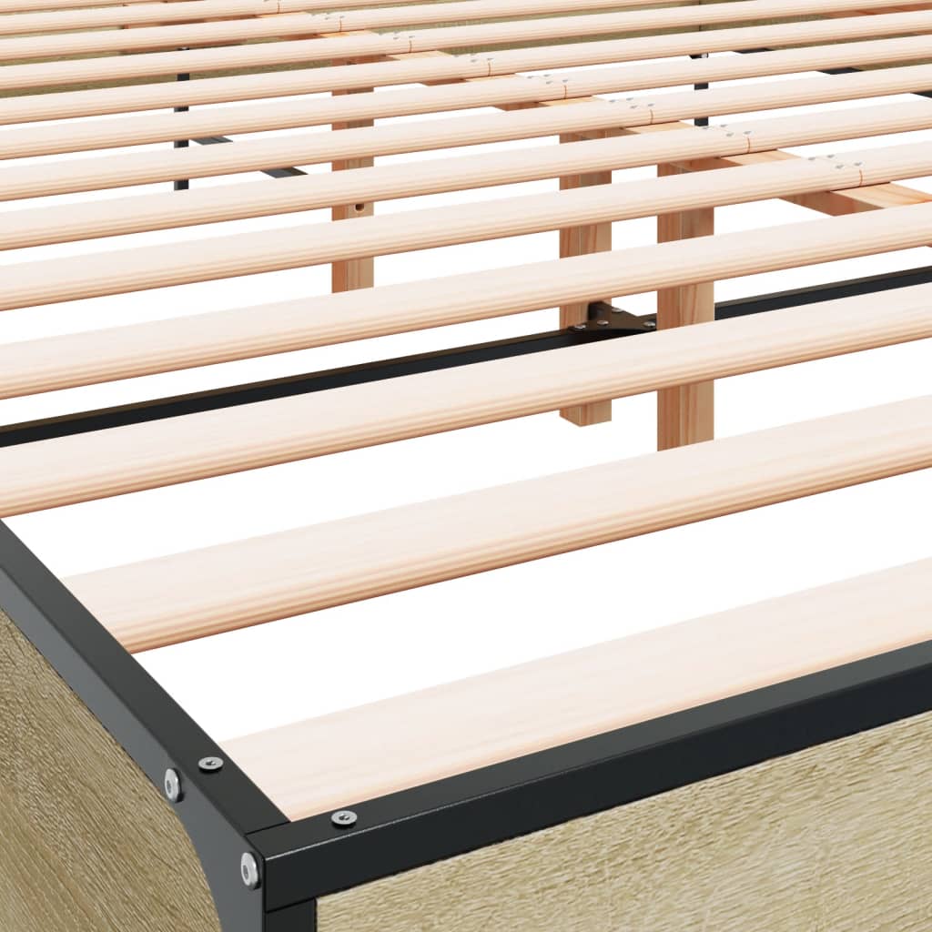 Cadre de lit sans matelas chêne sonoma 140x190 cm - XIOS