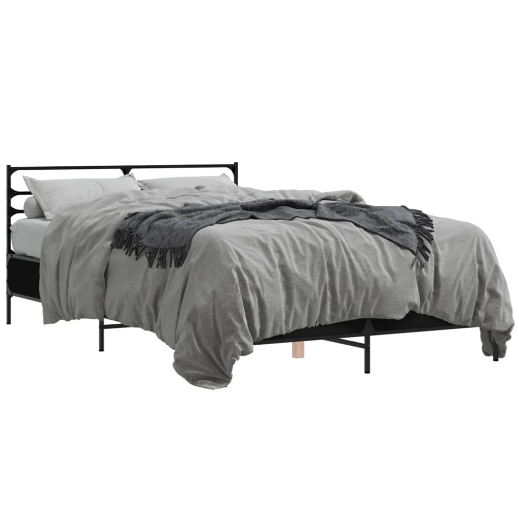 Cadre de lit sans matelas noir 120x200 cm - XIOS