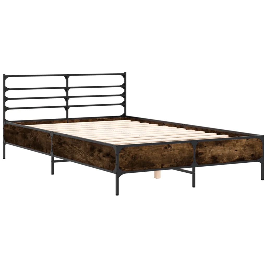 Cadre de lit sans matelas chêne fumé 120x200 cm - XIOS