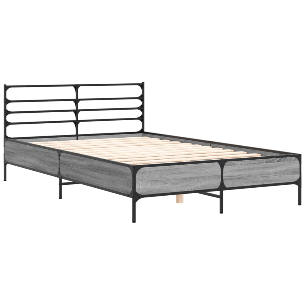 Cadre de lit sans matelas sonoma gris 120x200 cm - XIOS