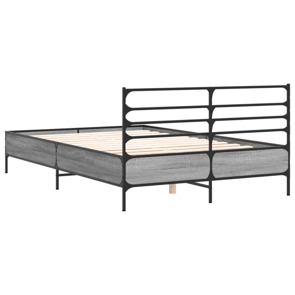 Cadre de lit sans matelas sonoma gris 120x200 cm - XIOS