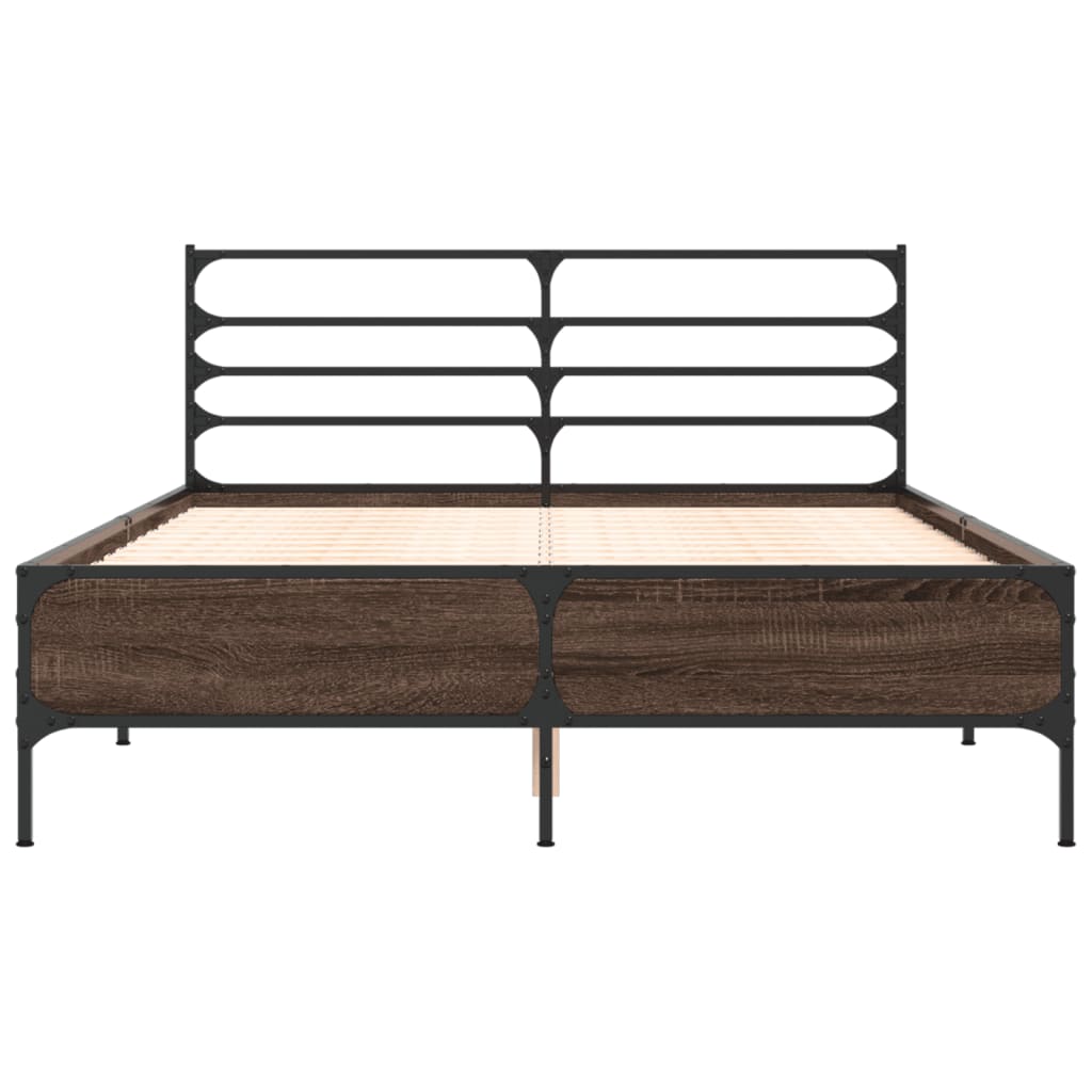 Cadre de lit sans matelas chêne marron 120x200 cm - XIOS