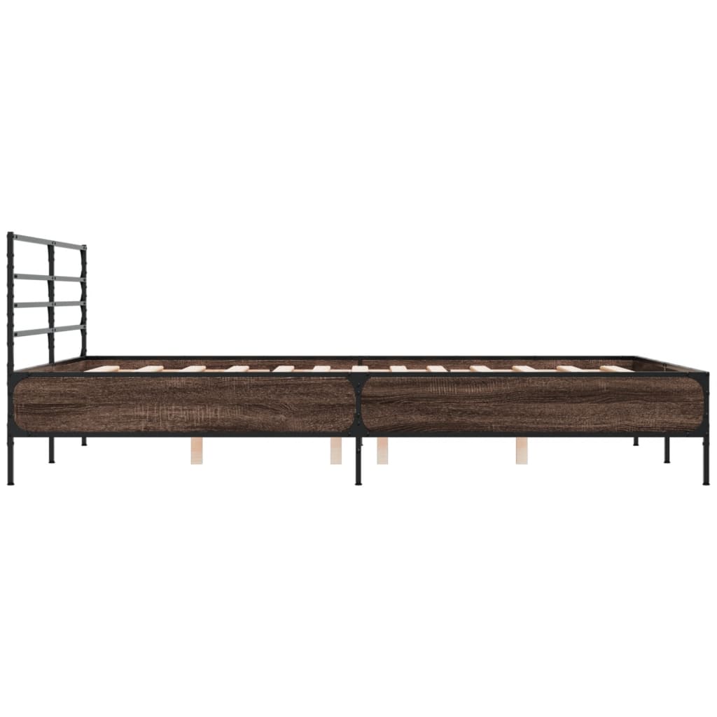 Cadre de lit sans matelas chêne marron 120x200 cm - XIOS