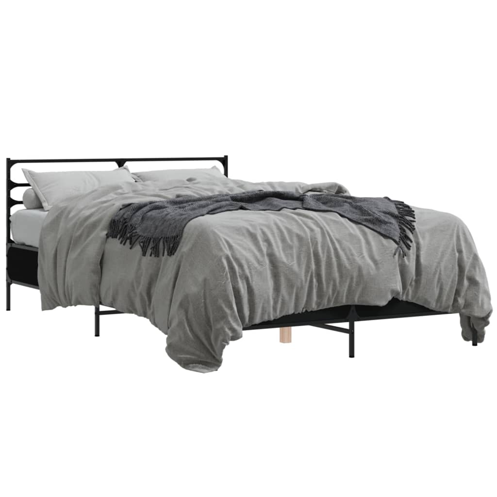 Cadre de lit sans matelas noir 140x200 cm - XIOS