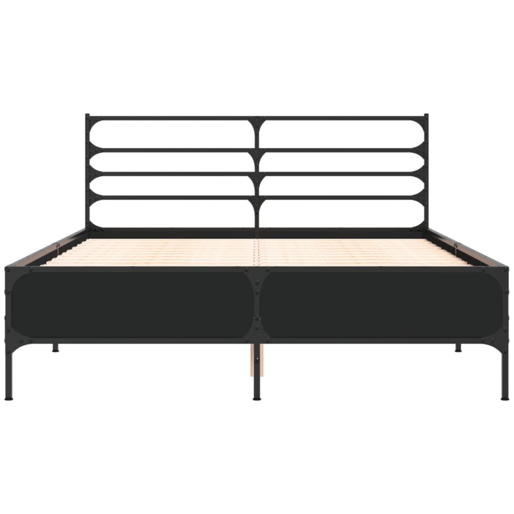 Cadre de lit sans matelas noir 140x200 cm - XIOS