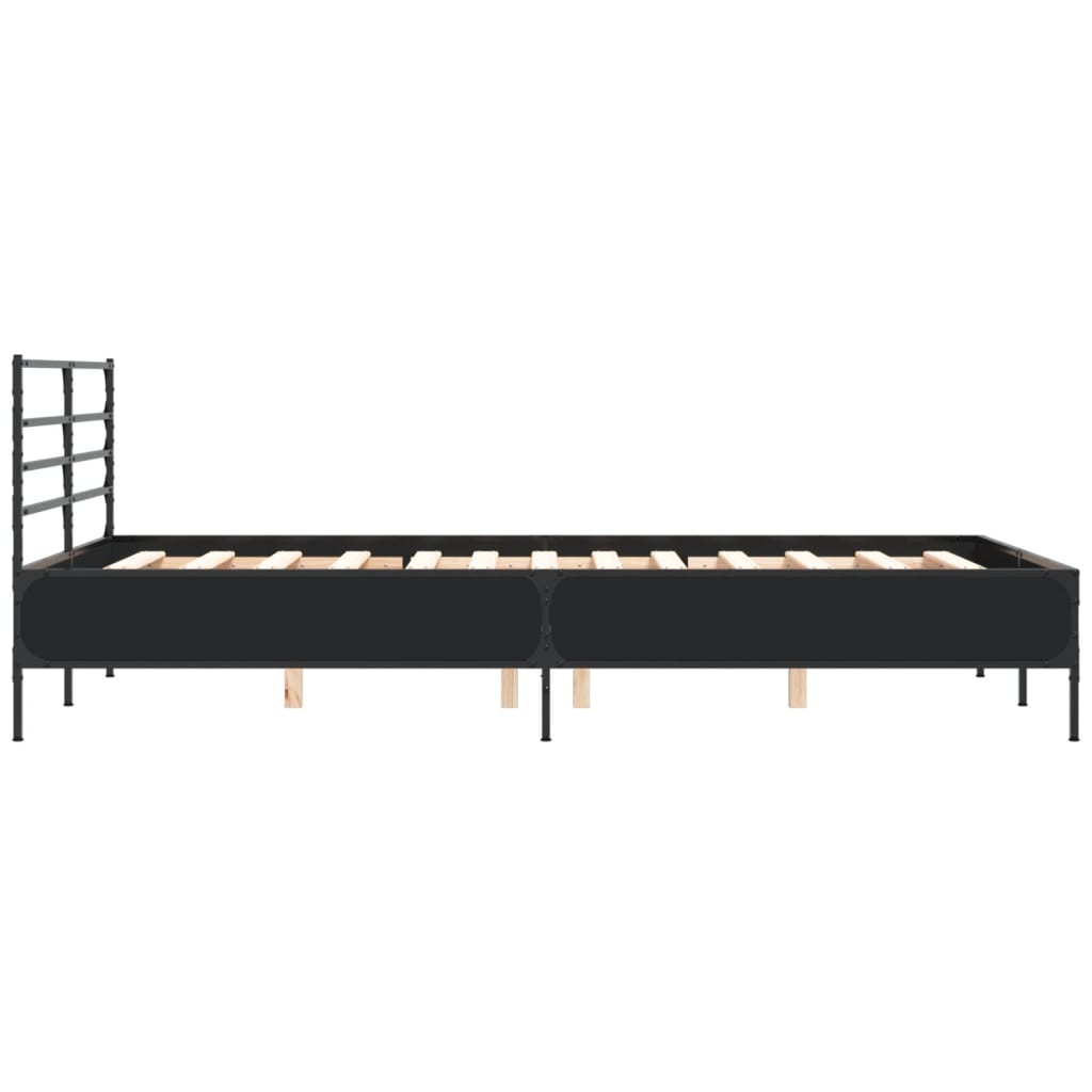 Cadre de lit sans matelas noir 140x200 cm - XIOS